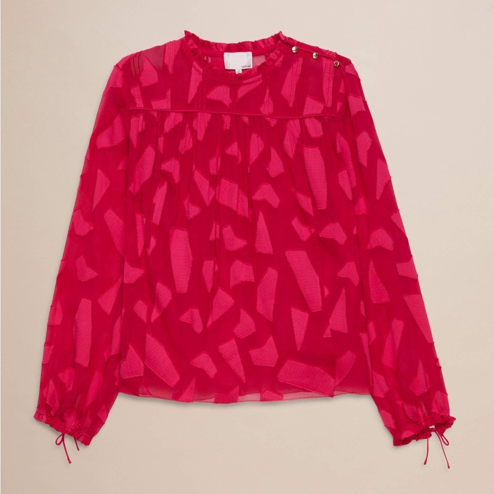 Wilfred Fuchsia Sheer Blouse